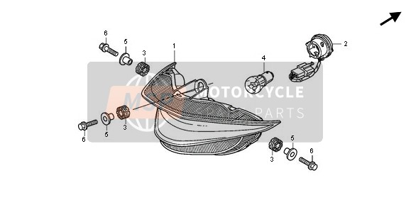 Honda XL700VA 2011 TAILLIGHT for a 2011 Honda XL700VA