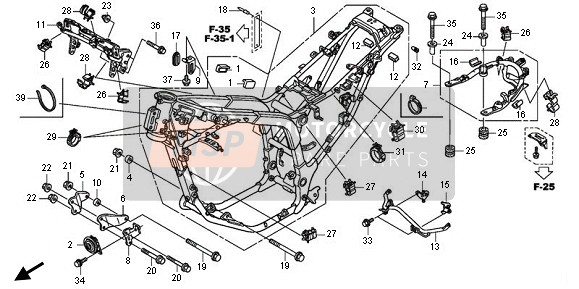 Honda XL700VA 2011 FRAME BODY for a 2011 Honda XL700VA