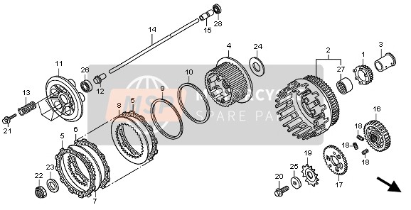 Honda XL1000VA 2011 CLUTCH for a 2011 Honda XL1000VA