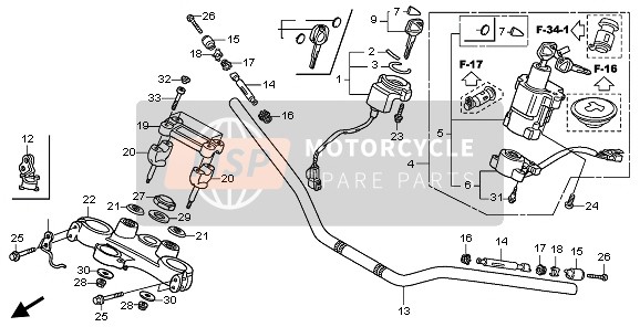 Honda XL1000VA 2011 LENKER & LENKERBRÜCKE für ein 2011 Honda XL1000VA