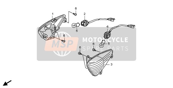 Honda XL1000VA 2011 BLINKER für ein 2011 Honda XL1000VA