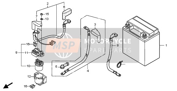 Honda XL1000VA 2011 BATTERY for a 2011 Honda XL1000VA