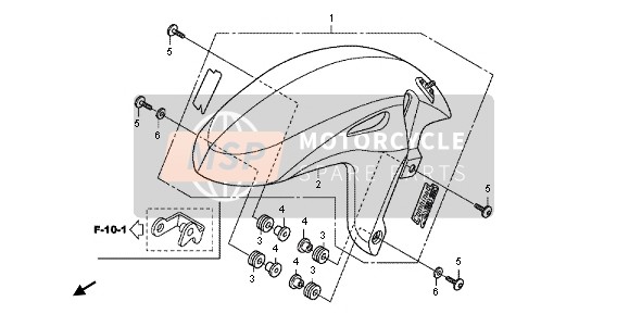 Honda CB600FA 2012 Parafango anteriore per un 2012 Honda CB600FA