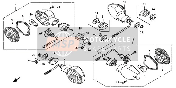 Honda CB600FA 2012 Indicatore per un 2012 Honda CB600FA