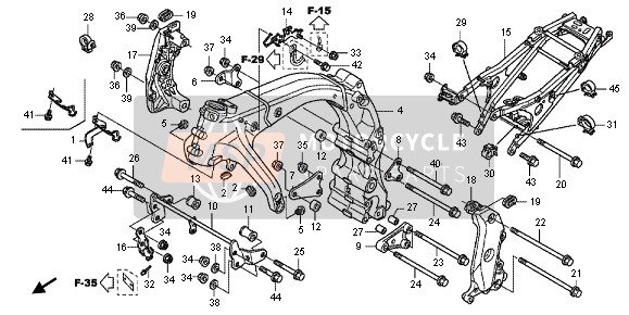 Honda CB600FA 2012 Frame voor een 2012 Honda CB600FA