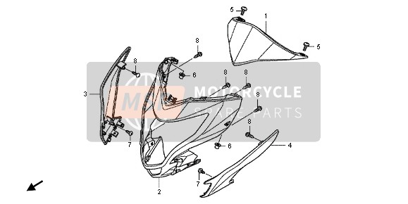 Honda CB600FA 2012 Capotage pour un 2012 Honda CB600FA