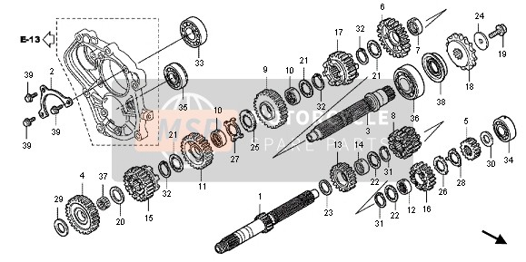 Honda CB1000RA 2012 TRANSMISSION for a 2012 Honda CB1000RA