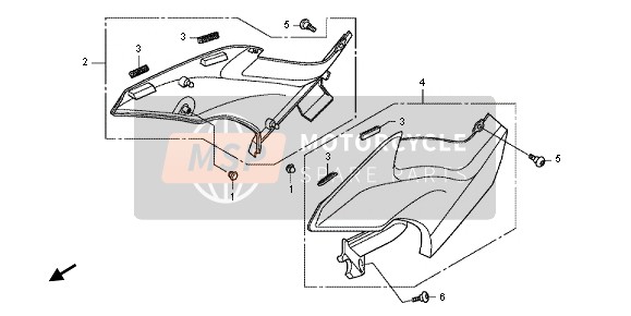 Honda CBF1000F 2012 Coperchio laterale per un 2012 Honda CBF1000F