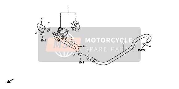 Honda CBF1000F 2012 Regelklep voor luchtinjectie voor een 2012 Honda CBF1000F