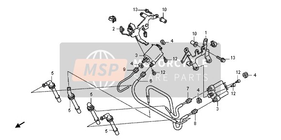 Honda CBF1000F 2012 Bobina di accensione per un 2012 Honda CBF1000F