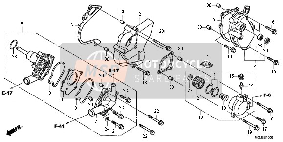 Honda CBF1000FA 2012 WATER PUMP for a 2012 Honda CBF1000FA