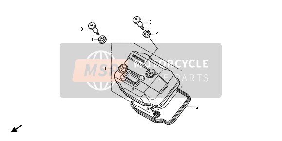 Honda CBR125R 2012 Cubierta de tapa de cilindro para un 2012 Honda CBR125R