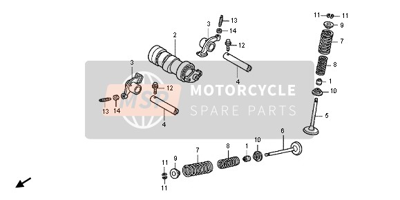 Honda CBR125R 2012 CAMSHAFT & VALVE for a 2012 Honda CBR125R