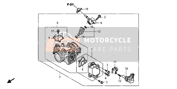 Honda CBR125R 2012 THROTTLE BODY for a 2012 Honda CBR125R