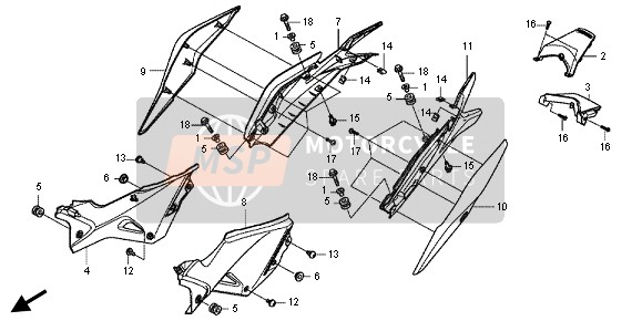 83630KTYD40ZA, Cover Set, L. Rr. (Wl) *TYPE2* (TYPE2 ), Honda, 0