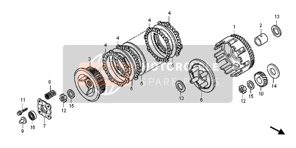 Honda CBR125RT 2012 CLUTCH for a 2012 Honda CBR125RT