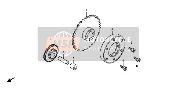 Honda CBR125RT 2012 STARTING CLUTCH for a 2012 Honda CBR125RT