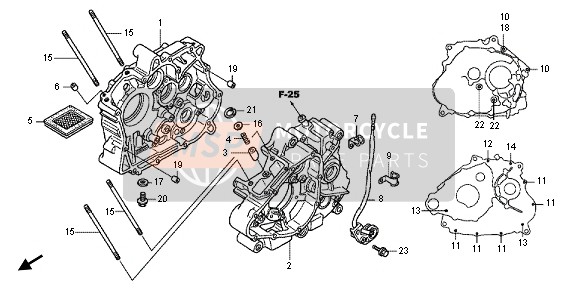 Honda CBR125RT 2012 Carter per un 2012 Honda CBR125RT