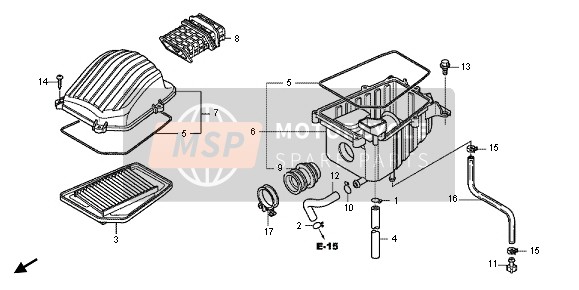 Honda CBR125RT 2012 Filtro dell'aria per un 2012 Honda CBR125RT