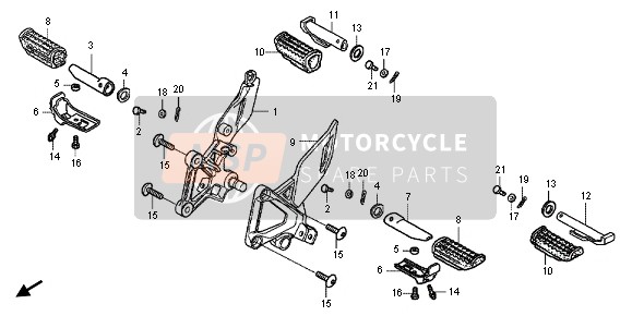 Honda CBR125RT 2012 Step voor een 2012 Honda CBR125RT