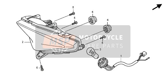 Honda CBR125RT 2012 RÜCKLICHT für ein 2012 Honda CBR125RT