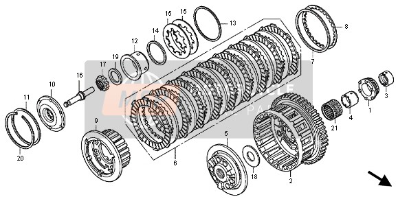 Honda CBR1000RR 2012 Embrayage pour un 2012 Honda CBR1000RR