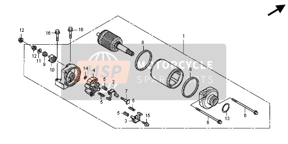 Honda CBR1000RR 2012 Motor de arranque para un 2012 Honda CBR1000RR