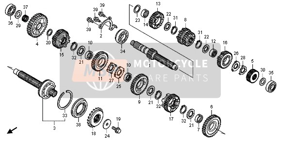 Honda CBR1000RR 2012 TRANSMISSION for a 2012 Honda CBR1000RR