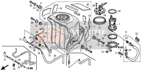 Honda CBR1000RR 2012 TANK & KRAFTSTOFFPUMPE für ein 2012 Honda CBR1000RR