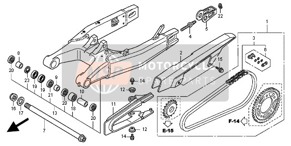 Honda CBR600F 2012 SCHWINGE für ein 2012 Honda CBR600F