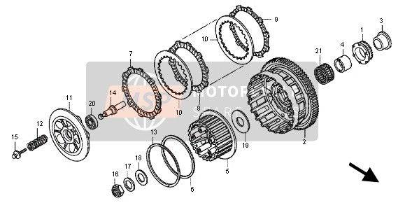 Honda CBR600FA 2012 Embrayage pour un 2012 Honda CBR600FA