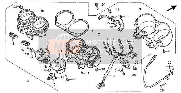 37616MW3G50, Lens Assy., R. Smoke, Honda, 0