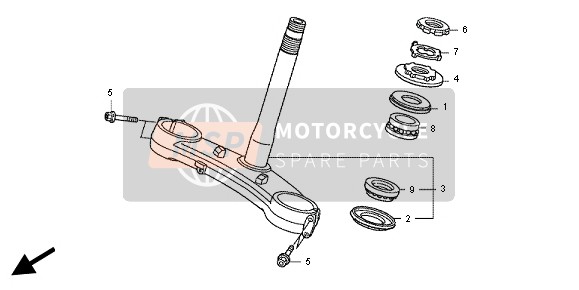 Honda CBR600RA 2012 STEERING STEM for a 2012 Honda CBR600RA