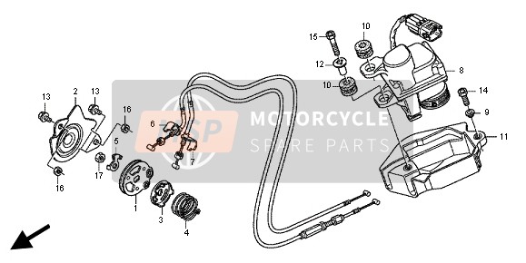 Honda CBR600RA 2012 Servo Motor voor een 2012 Honda CBR600RA