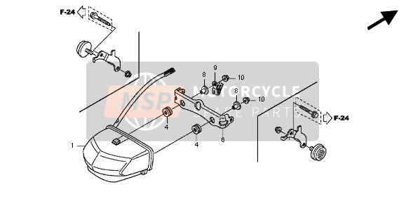 Honda CBR600RA 2012 RÜCKLICHT für ein 2012 Honda CBR600RA