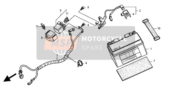 Honda CBR600RA 2012 BATTERIE für ein 2012 Honda CBR600RA