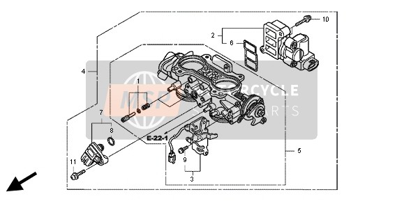 Honda GL1800 2012 Cuerpo del acelerador para un 2012 Honda GL1800