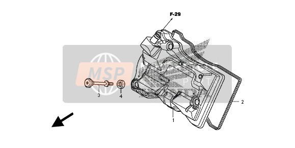 12391MGSD30, Gasket, Cylinder Head Cover, Honda, 3