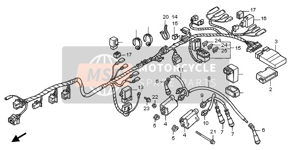 Honda CB750F2 1997 WIRE HARNESS for a 1997 Honda CB750F2