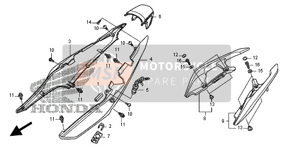 77330MGSD30ZB, Grip, R. Rr. *NHB38M* (NHB38M Mat Altair Silver Metallic), Honda, 0