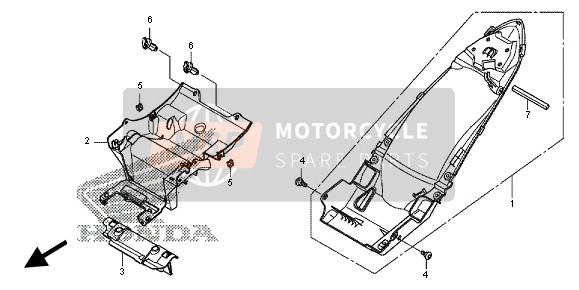 90683GAZ003, Klip, Versiering, Honda, 4