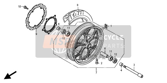 Honda NC700S 2012 Ruota anteriore per un 2012 Honda NC700S