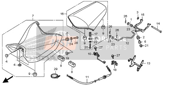 77250MGSD30, Stay, Pillion Seat Hinge, Honda, 1