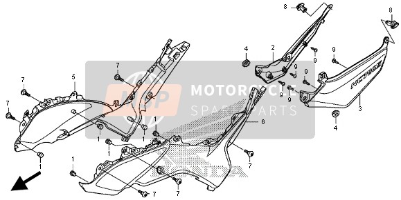 64350MGSD10ZF, Cover Set, L. Side Shelter (Wl) *TYPE3* (TYPE3 ), Honda, 0