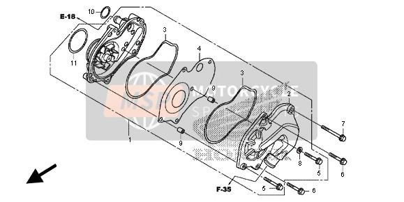 Honda NC700SA 2012 WATER PUMP for a 2012 Honda NC700SA