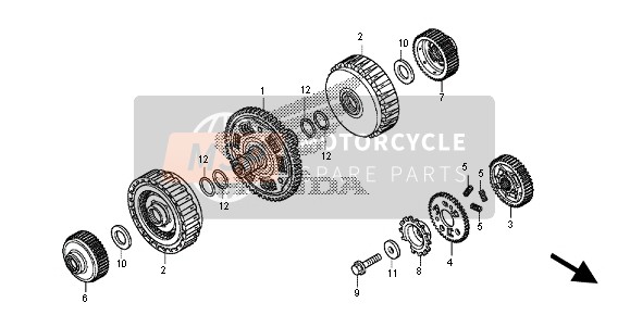 Honda NC700SD 2012 Embrayage pour un 2012 Honda NC700SD