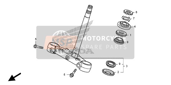 Honda NC700SD 2012 Piantone dello sterzo per un 2012 Honda NC700SD