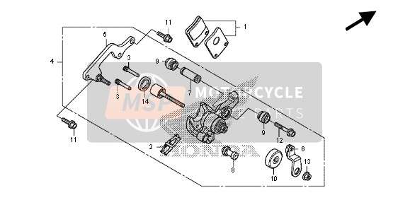 Honda NC700SD 2012 Pinza de freno de estacionamiento para un 2012 Honda NC700SD