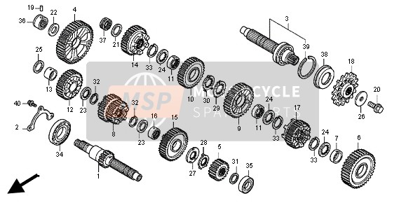 Honda NC700X 2012 TRANSMISSION for a 2012 Honda NC700X