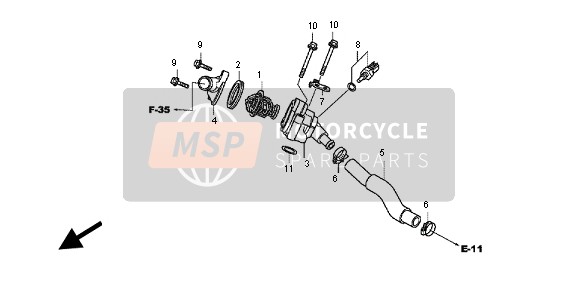 Honda NC700X 2012 THERMOSTAT for a 2012 Honda NC700X